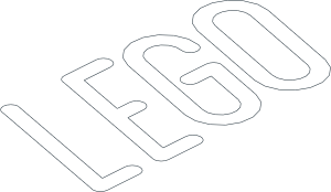 LEGO Logo for Studs - Non-3D Outlined