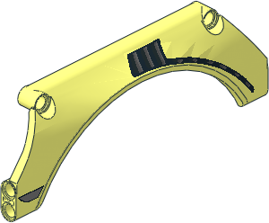 Technic Panel 15 x  2 x  5 Mudguard Arched with Vent Grid Left Pattern