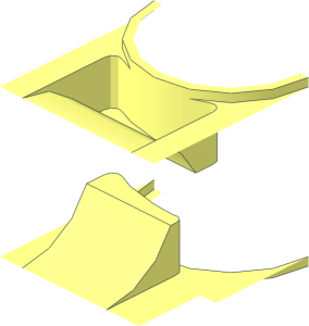 Technic Peg Hole Negative for Alternate Beam Type 3