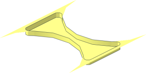 Technic Peg Hole with Extended Perimeter (Two Sides) and Surface
