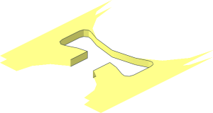 Technic Peg Hole / Axle Hole Negative with Top Surface Extension