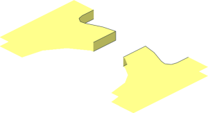 Technic Peg Hole 0.5 / Axle Hole Negative with Top Surface Extension