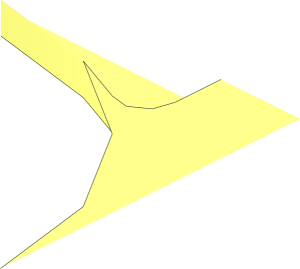 Technic Peg Hole Negative 0.25 without One Edge