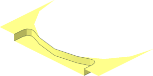 Technic Peg Hole Negative 0.5 with Top Surface Extensions