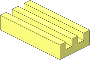 Tile 1 x 2 Grille without Groove Tile 1 x 2 Grille without Groove