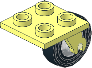 Plate 2 x 2 with 2 Wheel Clips Angled with Trans Clear Wheel with Type 4/ 80 x 8 Single Smooth Type 1 Plate 2 x 2 with 2 Wheel Clips Angled with Trans Clear Wheel with Type 4/ 80 x 8 Single Smooth Type 1