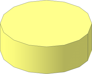 Stud Truncated Laterally Curved 40D for Round  2 x  2 Parts