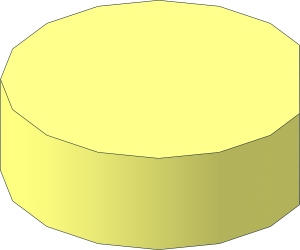 Stud Truncated Laterally Straight 40D for Round  2 x  2 Parts