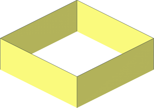 Stud Tube Open Square without Bottom Face and Edges