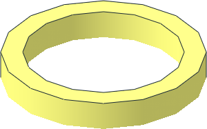 Duplo Hollow Middle Stud without Edge around Base