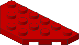 ~_Plate  3 x  6 without Corners Red (Obsolete)