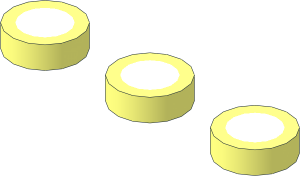 Stud with Dot Pattern Group  1 x  3