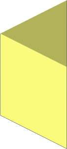 Triangular Prism with 2 Square Faces and 1 Rectangular Face without 3 Edges