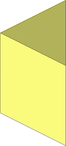 Triangular Prism with 2 Square Faces and 1 Rectangular Face