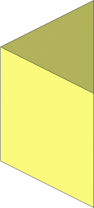 Triangular Prism with 3 Adjacent Faces without 1 Edge