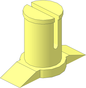 Wheel Holding Pin with 2 Fillets
