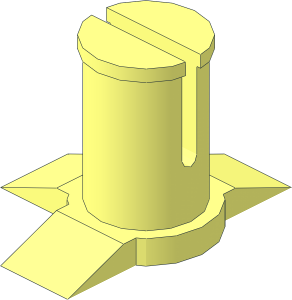 Wheel Holding Pin with  3 Fillets