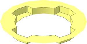 Wheel Hole Notched over Cylinder