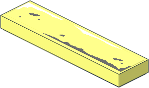 Tile  1 x  4 with Brick Outline Sticker