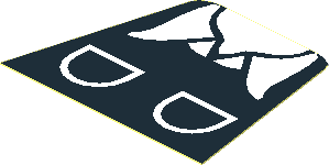 Sticker Minifig Torso with Town Vest with Pockets and White Shirt Collar