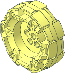 Wheel 30 x 64 with  7 Pin Holes and  6 Small Holes