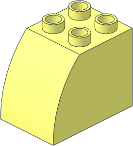 Duplo Slope Brick  2 x  3 x  2 with Curved Top