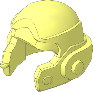 Minifig Helmet with Cheek Protectors and Communicator