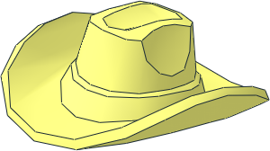 Minifig Hat Cowboy Type 2
