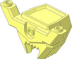 Minifig Helmet Large Square with Side Extensions