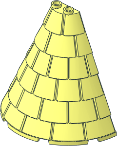 Cone 4 x 8 x 6 Half with Roof Tiles Cone 4 x 8 x 6 Half with Roof Tiles