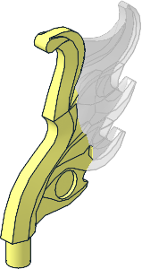 Flame  3.5L Rounded Wing Shaped with Bar 0.5L with Marbled Glitter Trans Clear Pattern