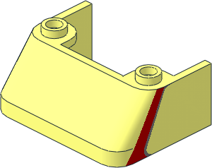 Windscreen  3 x  4 x  1.333 with Red/Silver A-pillar Pattern