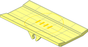 ~Hinge  6 x  3 Radar Panel with Green Pattern (Obsolete)