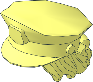 Minifig Police Hat with Hair Pulled Into Bun Minifig Police Hat with Hair Pulled Into Bun