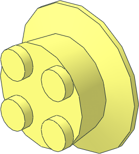 ~Train Wheel 4 Studs with Conical Rim