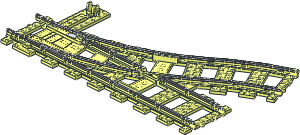 Train Track  9V Switch Left Branching