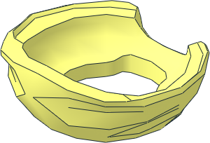 Minifig Face Scarf with Notch in Back