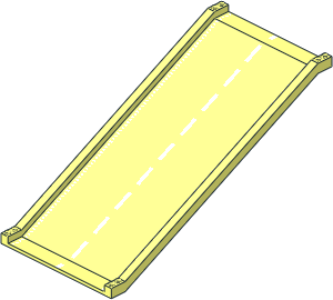 Car Track 32 x 16 x 1 Inclined with White Centre Stripe Pattern Car Track 32 x 16 x 1 Inclined with White Centre Stripe Pattern