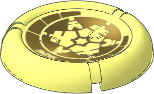 Constraction Disc  5 x  5 Projectile with Bionicle Kanoka 326 Po-Metru Pattern