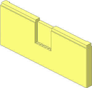 Container 44 x 32 x 12 Box Bygglek Side with Slots