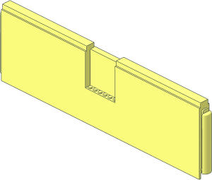 Container 44 x 32 x 12 Box Bygglek Side with Tongues