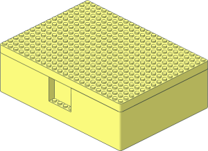 Container 22 x 16 x  6 Box Bygglek with Lid