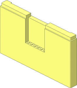 Container 32 x 22 x 12 Box Bygglek Side with Slots