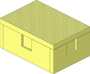 Container 32 x 22 x 12 Box Bygglek with Lid