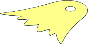Minifig Cape Cloth Scalloped 6 Points Minifig Cape Cloth Scalloped 6 Points