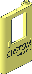Train Door  1 x  4 x  5 Right with "CUSTOM RALLY VAN" Sticker