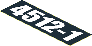 Sticker 0.7 x 2.2 with White "4512-1" on Black Background Sticker 0.7 x 2.2 with White "4512-1" on Black Background