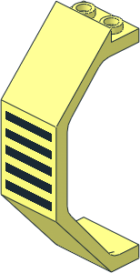 Panel  3 x  2 x  6 with Black Grille Pattern