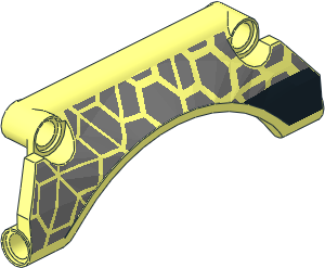 Technic Panel 9 x 2 x 3 Mudguard Arched #30 with Silver Honeycomb Left Pattern Technic Panel 9 x 2 x 3 Mudguard Arched #30 with Silver Honeycomb Left Pattern