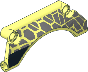 Technic Panel 9 x 2 x 3 Mudguard Arched #30 with Silver Honeycomb Right Pattern Technic Panel 9 x 2 x 3 Mudguard Arched #30 with Silver Honeycomb Right Pattern